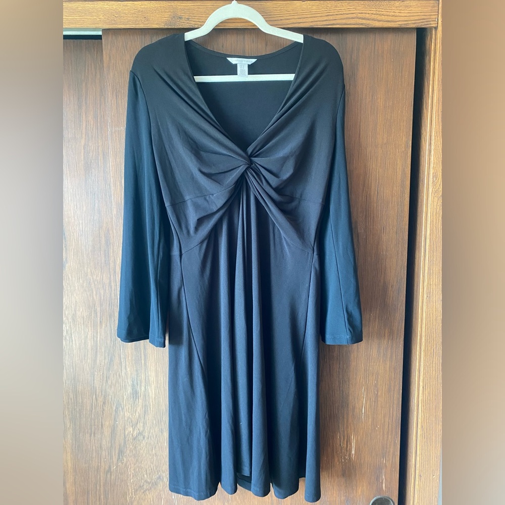 London times long‎ sleeve women’s black dress